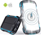 Solar Powerbank 30.000 mAh - Powerbank Iphone - Powerbank Zonne-energie - USB C - Lightning - Zwart