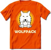 Saitama T-Shirt | Wolfpack Crypto ethereum Heren / Dames | bitcoin munt cadeau - Oranje - S