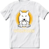 Saitama T-Shirt | Wolfpack Crypto ethereum Heren / Dames | bitcoin munt cadeau - Wit - 3XL