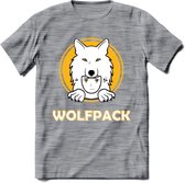 Saitama T-Shirt | Wolfpack Crypto ethereum Heren / Dames | bitcoin munt cadeau - Donker Grijs - Gemaleerd - XXL