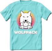 Saitama T-Shirt | Wolfpack Crypto ethereum Heren / Dames | bitcoin munt cadeau - Licht Blauw - M