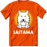 Saitama T-Shirt | Wolfpack Crypto ethereum Heren / Dames | bitcoin munt cadeau - Oranje - M
