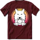 Saitama T-Shirt | Wolfpack Crypto ethereum Heren / Dames | bitcoin munt cadeau - Burgundy - M