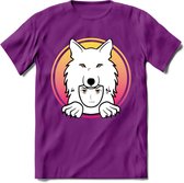 Saitama T-Shirt | Wolfpack Crypto ethereum Heren / Dames | bitcoin munt cadeau - Paars - XXL