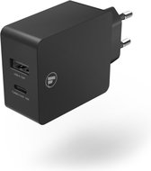 Hama Oplader USB-C Power Delivery (PD)/Qualcomm + USB-A 30 W Zwart