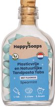 HappySoaps - Tandpasta Tabs – Met Fluoride – Spearmint - Vegan - Plasticvrij - 62 Tabs