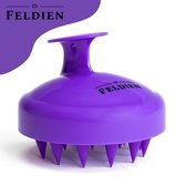 FELDIEN® – Haarborstel – Paars – Ronde Siliconen Massageborstel – Anti roos – Haargroei