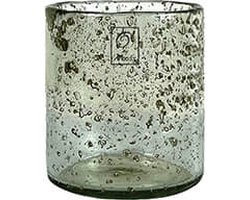 Windlicht  - mondgeblazen glas  - stoer en helder - 10x11 cm