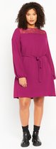 Lola Liza Halflange jurk met lange mouwen - Purple - Maat 36