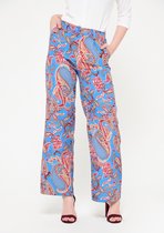 LOLALIZA Wijde broek met paisleyprint - Light Blauw - Maat 44