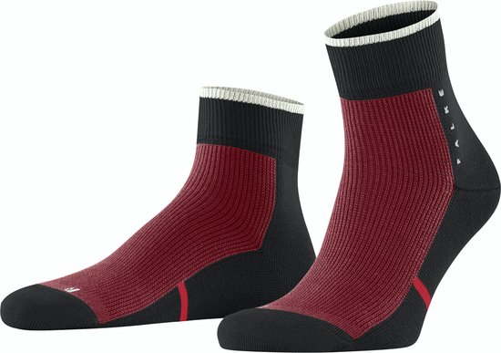 FALKE Versatile Korte Sokken sneakersokken admend zacht met patroon strepen dun kwartlengte zomer  Katoen Zwart Heren sokken - Maat 44-45