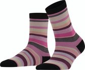 FALKE Steady Stripe Dames Sokken - Zwart - Maat 35-38