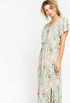 LOLALIZA Maxi jurk met tropische print - Licht Groen - Maat 38