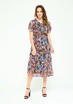 LOLALIZA Maxi jurk met fijne bloemenprint - Veelkleurig - Maat 36
