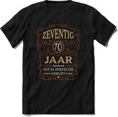 70 Jaar Legendarisch Gerijpt T-Shirt | Roest - Ivoor | Grappig Verjaardag Cadeau | Dames - Heren | - Zwart - XL