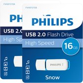 Philips FM16FD70D Snow Edition USB Stick - 16GB, USB 2.0, 2-pack