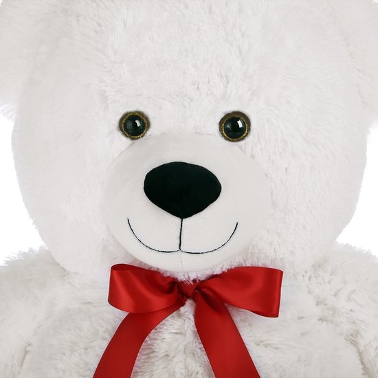 Knuffelbeertje met hart - wit - pluche - 22 cm - valentijnsdag - i love you - cadeau - Valentijn/hartjes - warenhuis