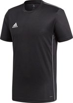 Adidas Core 18  Sportshirt Heren - Black/White - Maat M