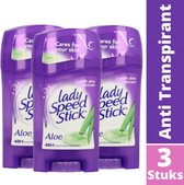 Lady Speed Stick Aloe Vera Deodorant Stick - 48H Anti Transpirant Deo Stick - Anti Witte Strepen - Bestverkochte Deodorant Vrouw - 3X45g