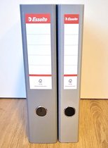 2 x Ordner Esselte Basic - kunststof - rug 50+75mm – grijs