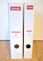 2 x Ordner Esselte Basic - kunststof - rug 50+75mm –  wit