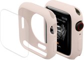 Apple Watch 7 / 8 41MM Hoesje Flexibel TPU + Screen Protector Roze