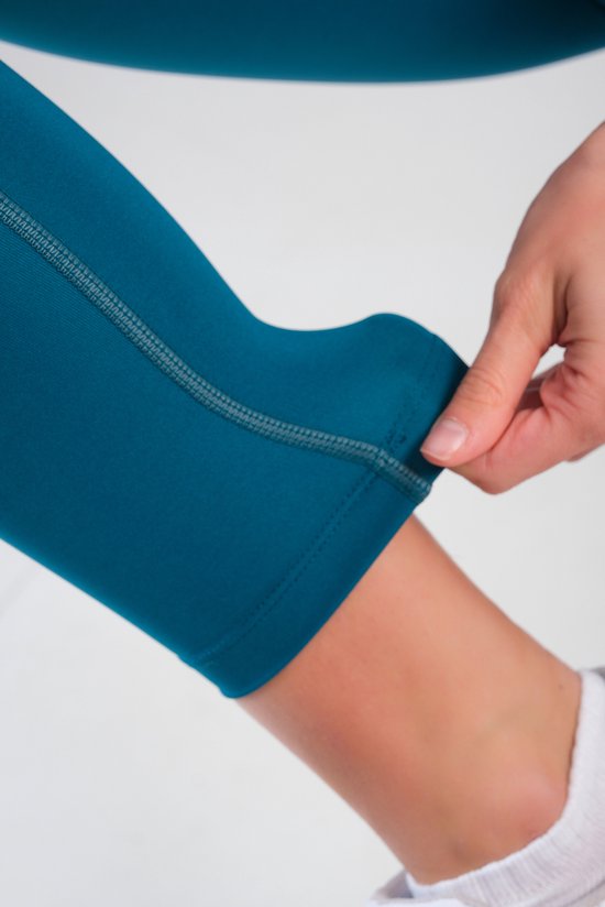 Tuy® Sportlegging - Dames - Yoga Legging - High Waist Legging - Fitness Legging - Yoga Kleding Dames - Yoga Broek Dames - Sportkleding Dames - Sportbroek Dames - Gradient Legging - benzine blauw - Maat L — afbeelding 5