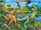 Diamond Painting Dinosaurus 70 x 50 Vierkante Steentjes