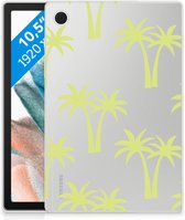 TPU Backcase Geschikt voor Samsung Galaxy Tab A8 2021 Beschermhoes Palmtrees met transparant zijkanten