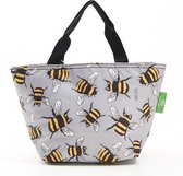 Eco Chic - Cool Lunch Bag _ small - C29GY - Grey - Bees