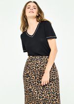 LOLALIZA T-shirt korte mouwen - Zwart - Maat XL