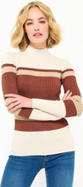LOLALIZA Pull opstaande kraag - Camel - Maat S