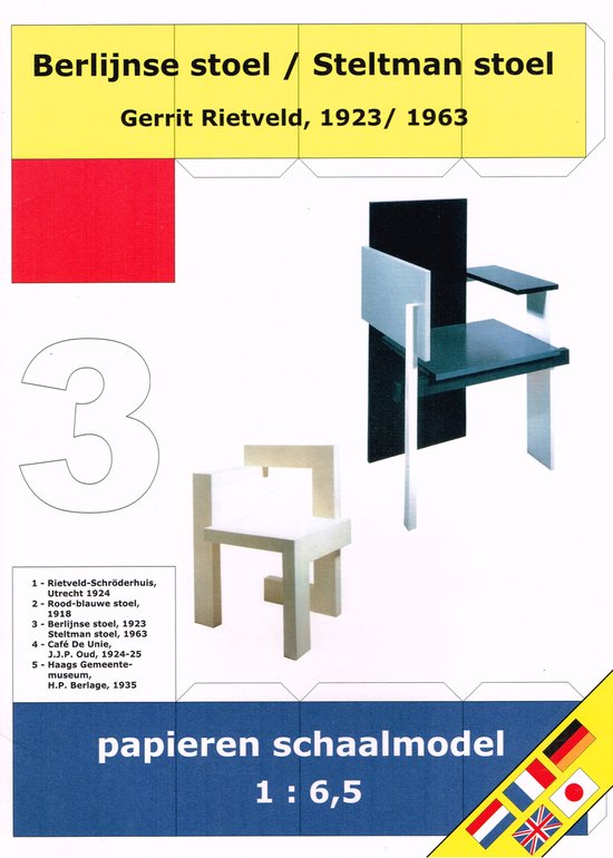 bouwplaat Berlijns stoel / Steltman stoel, G. Rietveld | bol.com