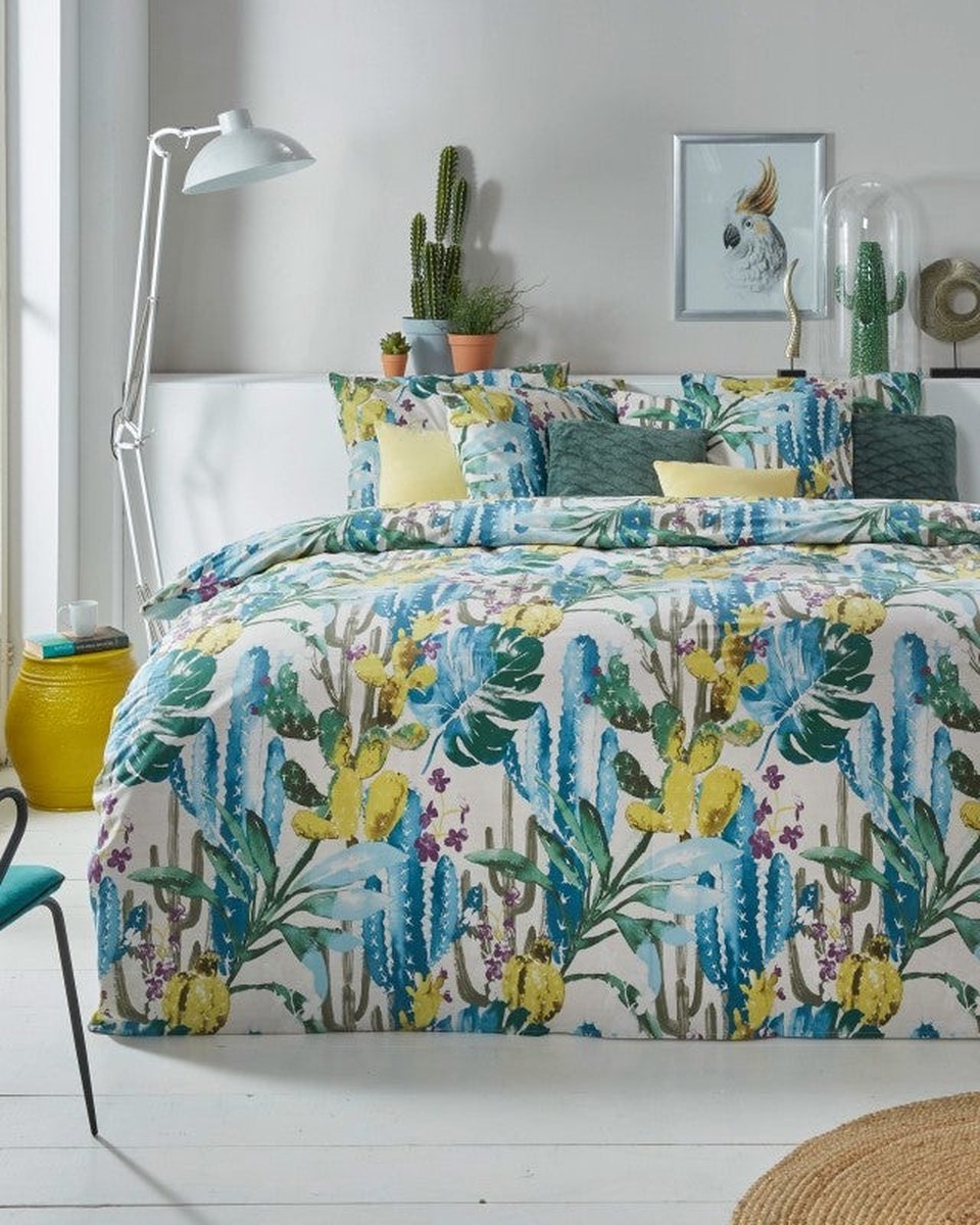 iSeng Cactus - Dekbedovertrek - Lits-jumeaux - 240x200/220 cm + 2 kussenslopen 60x70 cm - Multi kleur