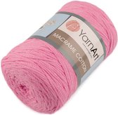 Macramé touw midden roze 85% katoen 15% polyester | 2mm x 225 meter koord