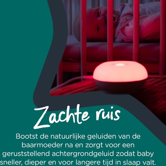 Tommee Tippee Dreammaker - slaaptrainer voor baby's met intelligente CrySensor - nachtlampje met rood licht et roze ruis van Merkloos — afbeelding 4