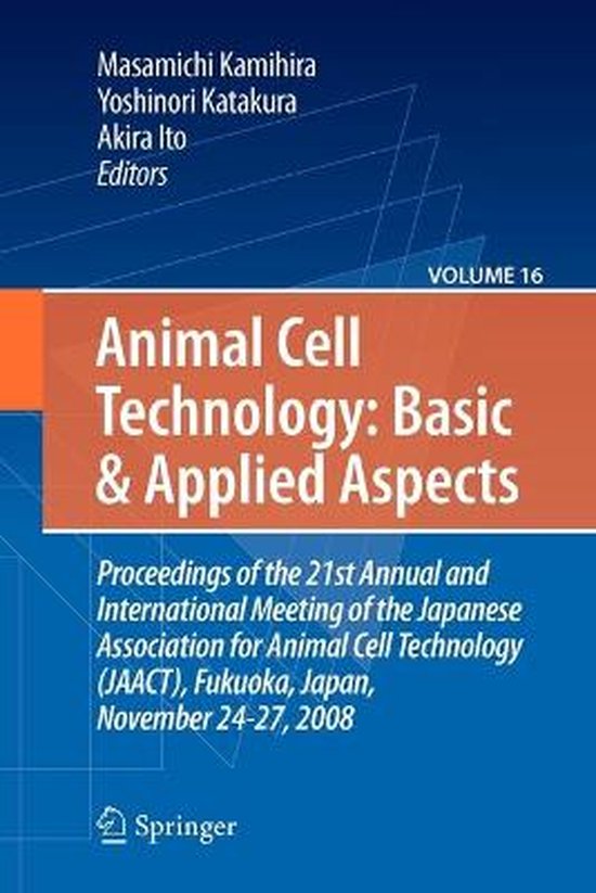 Animal Cell Technology: Basic & Applied Aspects16- Basic and ... - cover