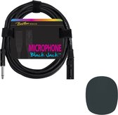 Boston Black Jack microfoonkabel 5m XLR - Jack Met Specter Windkap