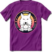 Saitama T-Shirt | Wolfpack Crypto ethereum Heren / Dames | bitcoin munt cadeau - Paars - XL