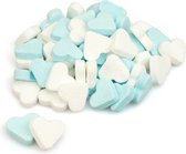 Snoepgoed Mini Vruchtenhartjes Blauw/wit 1 kilo