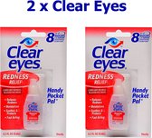 Clear Eyes Oogdruppels - Redness Relief 6ML - 2 stuks - Tegen Rode Ogen - Geïrriteerde Ogen - Droge Ogen - Brandende Ogen - Hooikoorts oogdruppels