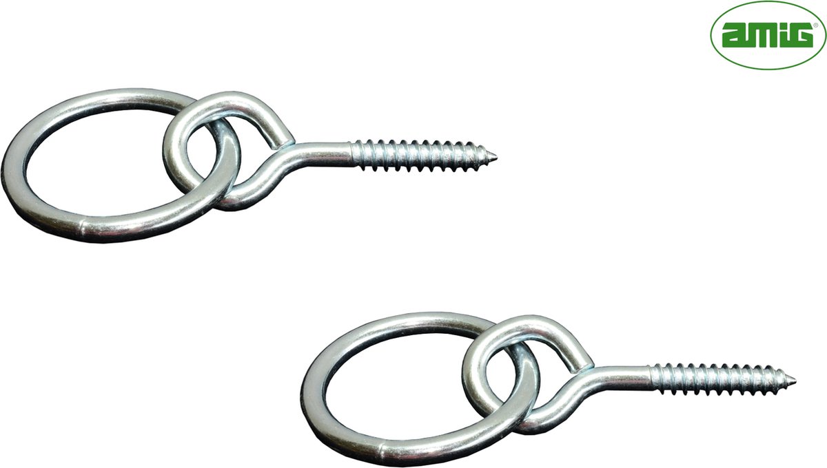 AMIG Aanlegring met Houtdraad – 7x50mm – Verzinkt staal – 2 stuks