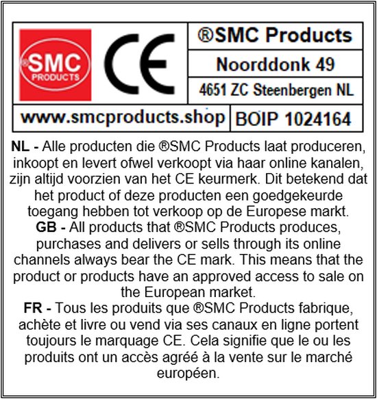 Rookmelder (Optisch) - Incl. Bevestigingsmateriaal en Batterij (werkt 10 jaar met 1 batterij) - ®SMC Products
