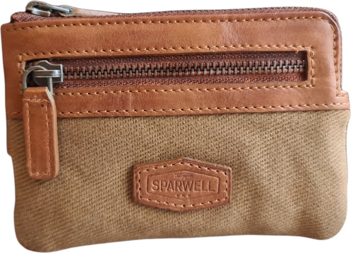 Sparwell - Sleutelbeurs - Creditcardhouder - Portemonnee - RFID - Brown/Beige