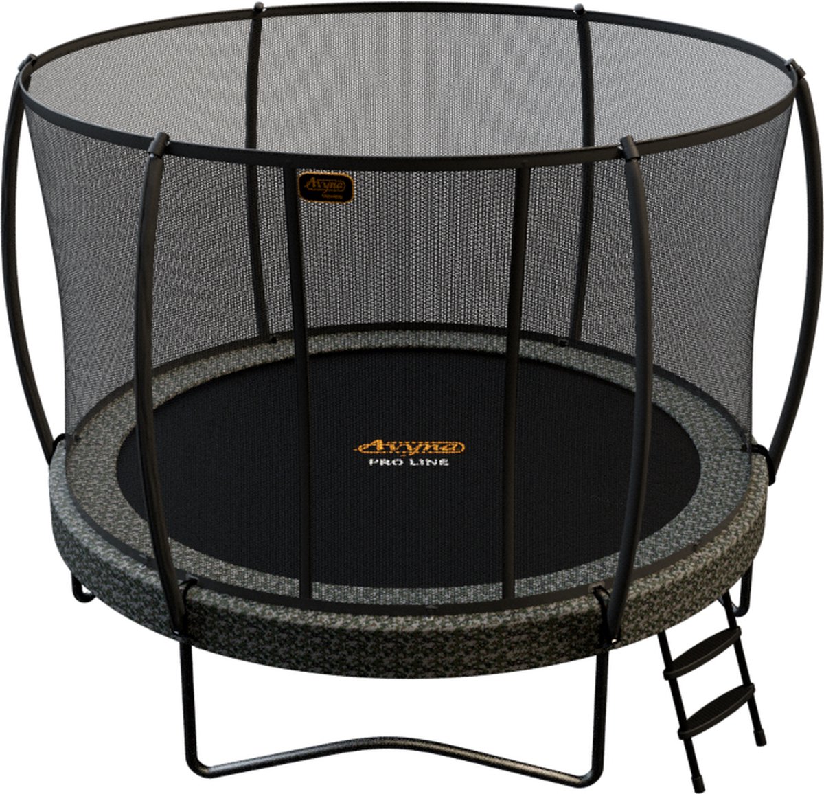 Avyna Pro-Line trampoline 08 met veiligheidsnet - Ø245 cm - Camouflage - gratis trapje