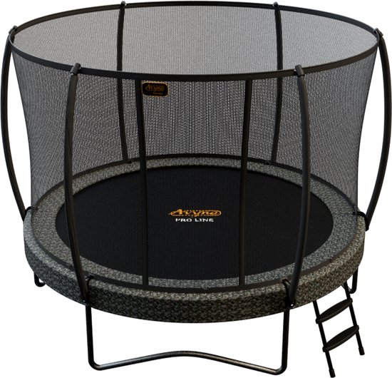 Avyna Pro-Line trampoline 08 met veiligheidsnet - Ø245 cm  - Camouflage - gratis trapje