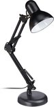 Schramm Retro Schreibtischlampe in schwarz aus Metall mit Gelenkarm Arbeitslampe ohne Glühbirne Bürolampe Lampe Lampen