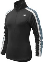 New Balance Accelerate Half Zip Dames Sportshirt - Black - Maat XS