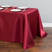 Luxe Tafellaken Katoen - 250x145 cm - Bourgondië - Satijn Tafelkleed - Eetkamer Decoratie - Tafelen