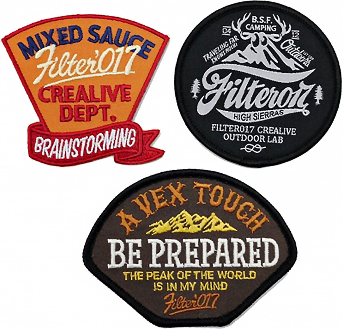 FILTER017 OUTDOOR PATCH SET BADGE/ Geborduurde Badge - Embleem - Badges - Petten - Tassen
